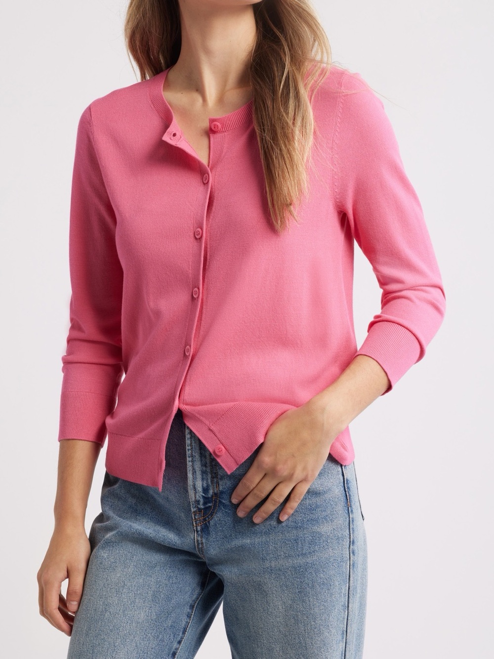 Zara Classic Pink Button-Front Women's Top
